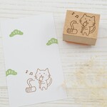 ヘビ使い猫ちゃんのはんこ 干支のへび年スタンプ