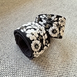 ワンタッチアームバンド&アンクルバンド　インド刺繍　黒小花