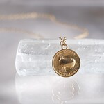Eigðu góðan dag necklace　silver925　K18GP　羊コインネックレス　シルバー　ゴールド