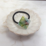 ◎「冬の森」インクアートレジンヘアゴム