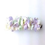 petal banana clip☆purple×green×cream