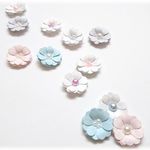 パール付きお花シール4色24枚セット