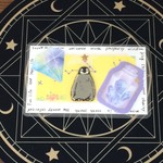 ペンギンver.【お金が集まる】開運梵字のお守りカード　お金が集まる知恵を授かる　《らくちゃむ・ぼん》