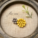 cloud shape  クラウドシェイプのブローチ〈spice〉 mimosa・dusty gray