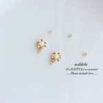 【noblehi】Elegant flower ピアス/ノンホールイヤリング＊受注製作＊E39