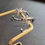   【2pcs】スターイヤーカフ　シルバー