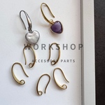 【2pcs】ステンレスフックピアス　18kgpゴールド