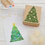 キラキラクリスマスツリーのはんこ