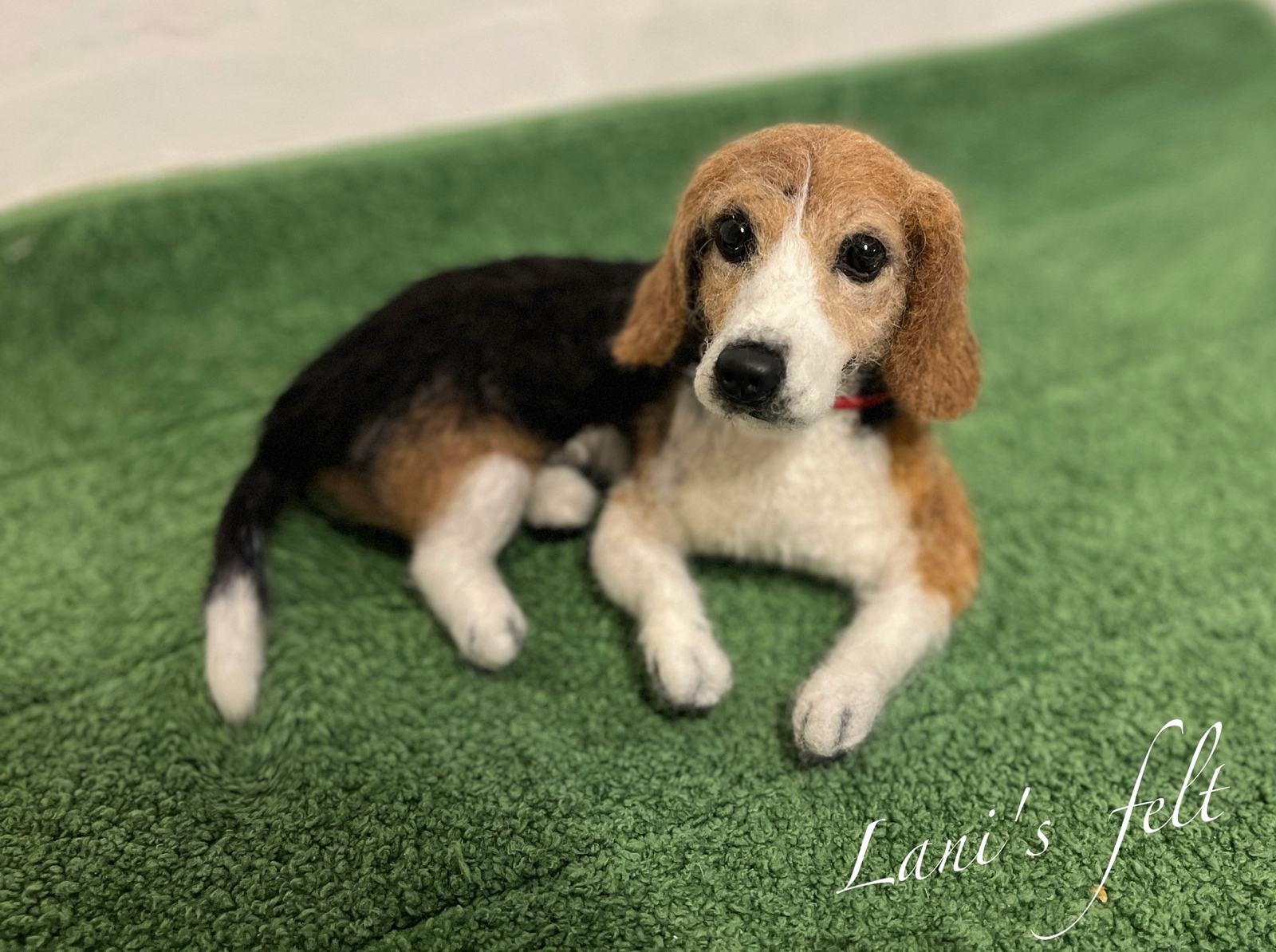 オーダー製作 》羊毛フェルト 犬 ミニチュアダックス 世界で