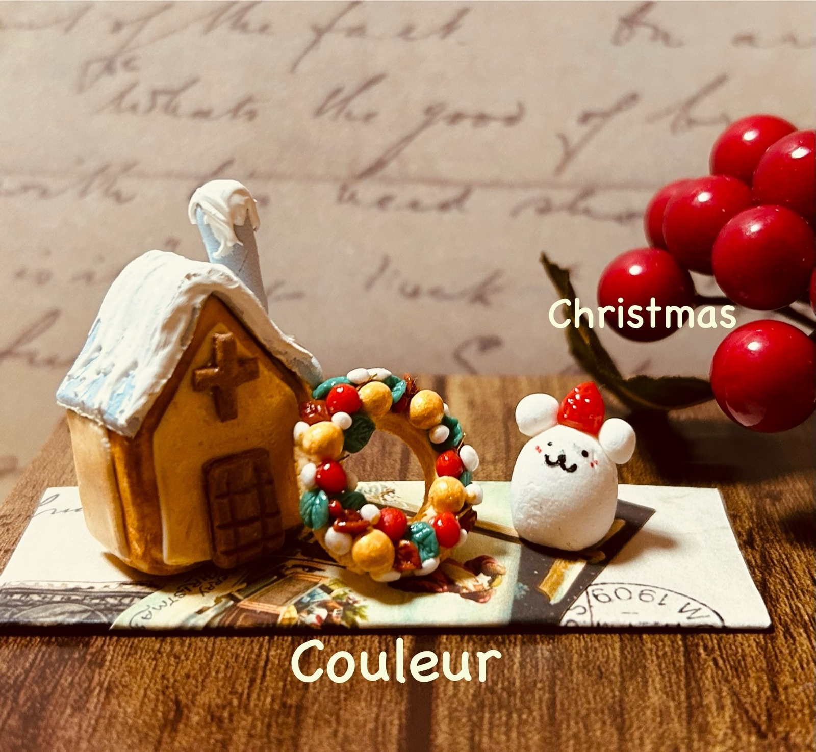 しろくまココアページ♡ミニチュアスイーツ♫ ミニチュアスイーツ しろくまヘクセンハウス クリスマス 眩しい