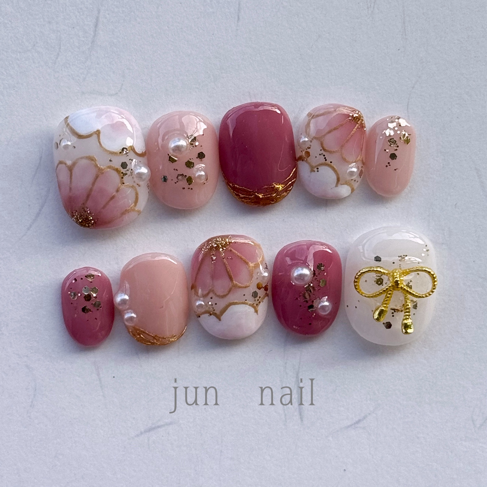 3Dネイルパーツ ♡ピンクリボン - 0719KKKK'S GALLERY | minne