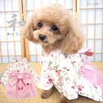♡新作♡ 和んぴぃす 和装 和服 1～7号 極小犬 パピー 超小型犬 小型犬 犬 猫 ペット 服 犬服 猫服 犬の服 猫の服 秋冬 七五三 伝統文様 着物 和柄 洋 北欧 ピンク シック P818