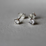 キラリ小さなジルコニア silverスタッド一粒ピアス