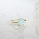 【ご予約品】🍋SALE🍋 silver925 ブルーオパール リング 18kgp *天然石
