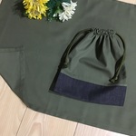 ⭐️新作⭐️送料込40×50⭐️40×60❤️6年間長持ち丈夫な小学校机サイズランチョンマットシンプルカーキ無地