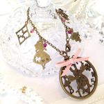 ♥♥ 不思議の国のアリス バッグチャーム ピンク りぼん 13 ☆