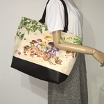 ボタニカルきのこ（寄せＡ&Ｂ）　折り底トートバッグ（大） 