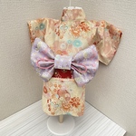 【旧作値下げ！】犬の着物　当店Ｌサイズ（Mより）　完成品