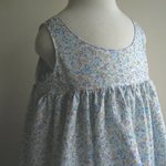 【sale】  リップル小花柄（ブルー）☆ワンピース☆１００サイズ
