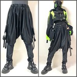 メンズジョッパーズサルエルパンツ　シャイニーブラック