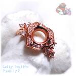 💎 8 mm 確認済み 空枠 ラウンド フリーサイズ リング 単品 1個 指輪 No.6770