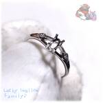 💎 3 ｘ 5 mm 確認済み 空枠 楕円 フリーサイズ リング 単品 1個 指輪 No.6790
