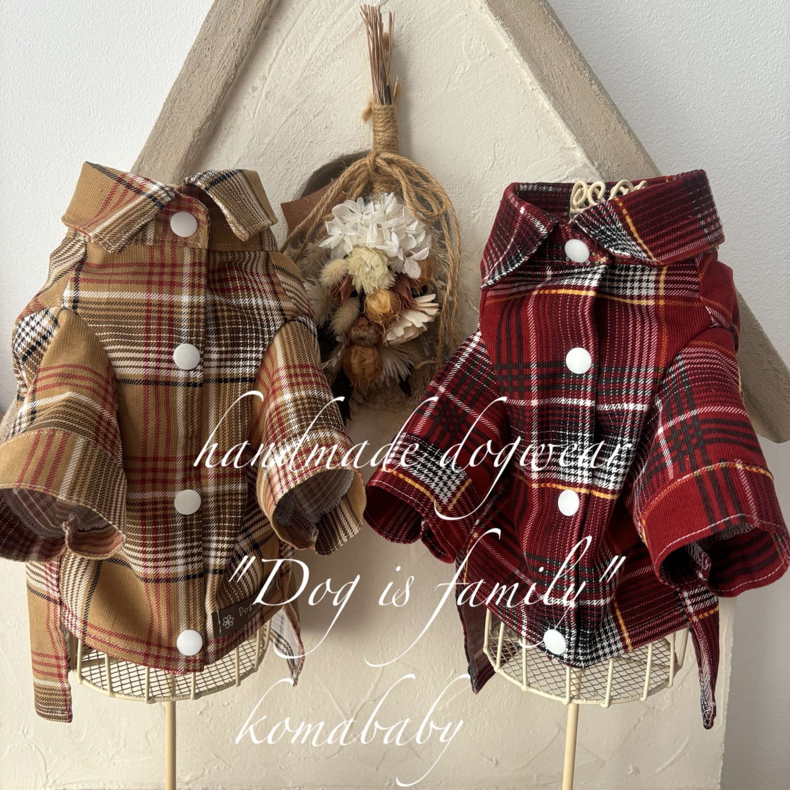 びっこ　ハンドメイド犬服　ワンピース コラボ生地使用作品 犬服 ピンク フリル ワンピース ハンドメイド