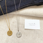new〝サージカルステンレス〟316 つけっぱなしgoldコインネックレス