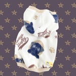♡秋冬新作犬服オーダー★パグちゃんのフリースボアパーカー白♪中型犬小型犬フレブル服パグ服フレンチブルドッグ服中型犬小型犬ボストンテリア服