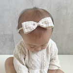 ヘアバンド【tweed check  hair band】ベビーヘアバンド  姉妹お揃い可能アイテム  ベビーヘアアクセサリー　リボン　チェック柄　秋冬におすすめ