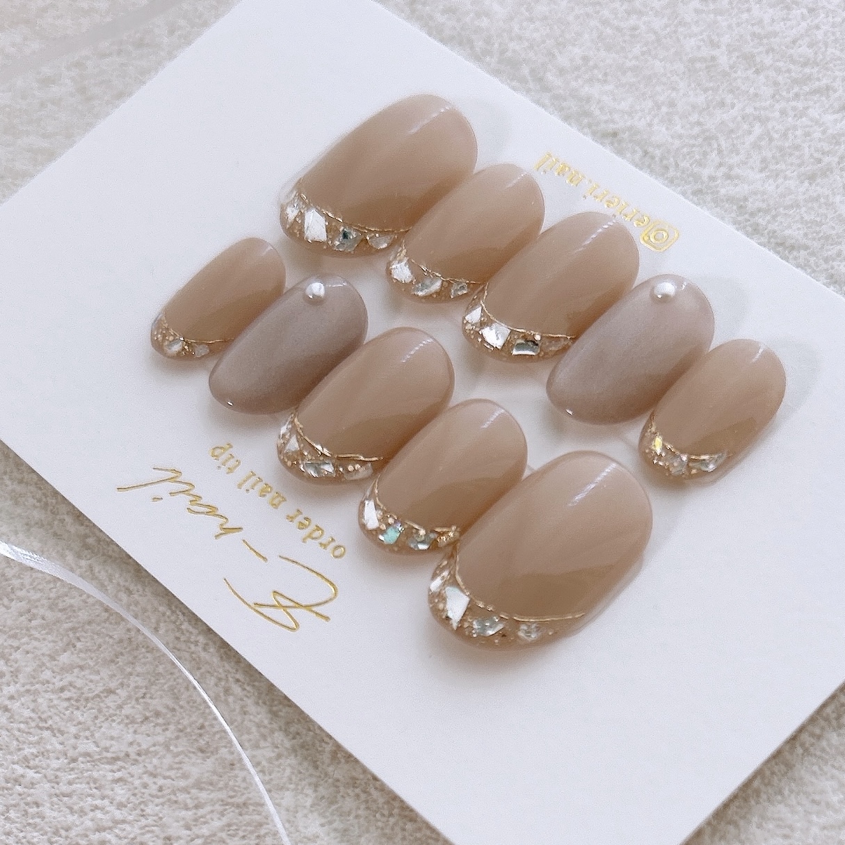 王道な大人ネイル♡ フレンチ ピンクベージュ マグネット 上品