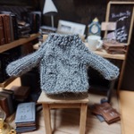 アランセーター【ネジネジ・グレー】（オビツ11、ねんどろいどどーる用）