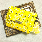 再販✾ミニ財布✾コインケース タッセル付き♡バンダナ柄(yellow)