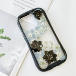 紫陽花iFace風押し花スマホケース、iPhoneのみ対応、手帳型、iPhone16、iPhone16Pro、iPhone15plus、iPhone14、iPhone16、iPhone15Pro