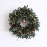 《数年飾れる！》新作 木の実のクリスマスリース/クリスマス/プレゼント/ギフト/インテリア/針葉樹/玄関リース