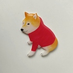 柴犬のブローチ （パーカー2）