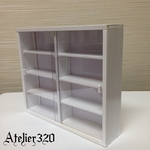 cocco4様専用  ショーケース  (縦型4段) 1/12サイズ  ドールハウス ミニチュア家具                