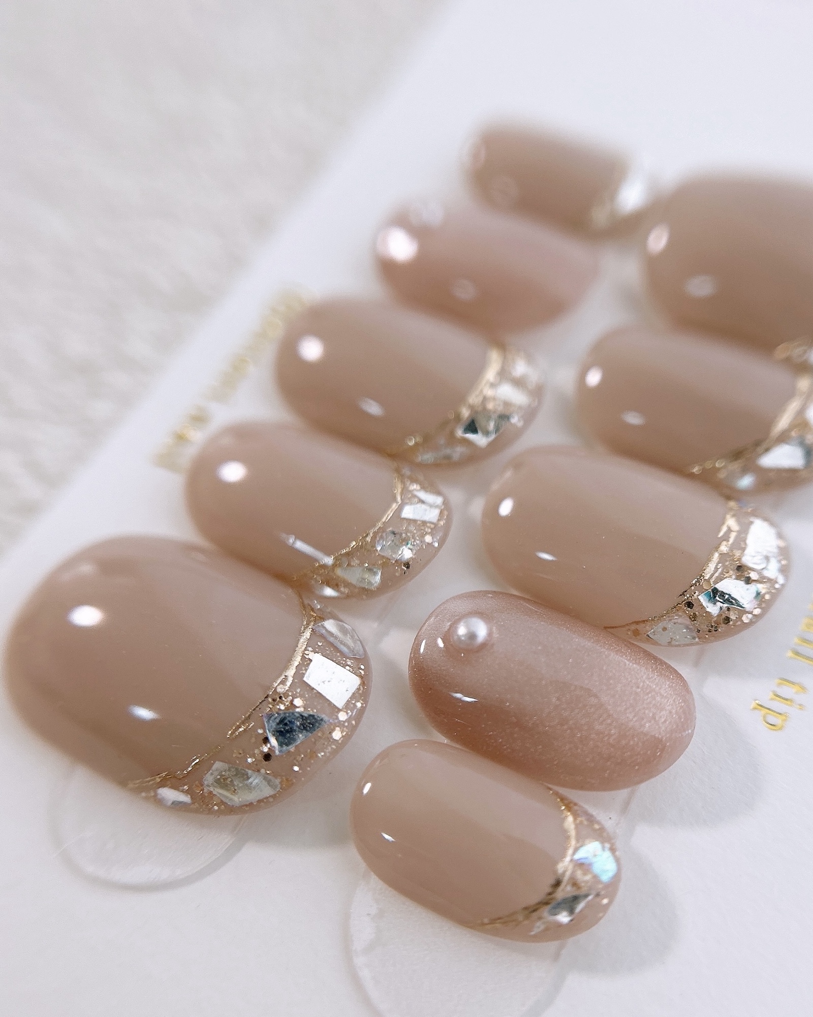 王道な大人ネイル♡ フレンチ ピンクベージュ マグネット 上品