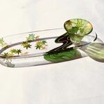 新作【秋　富士山・青紅葉】流水オーバルプレートと日本酒グラスお猪口（ぐい呑み）セット｜両親贈呈品・結婚祝い・誕生日・還暦祝い・父の日