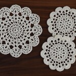 ナチュラルなドイリー＆コースター　オフホワイト