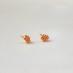 天然石　カーネリアンのマーキスカットピアス6×3mm 