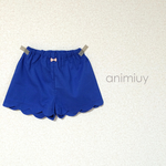 花びらスカラップパンツ ブルー90cm