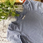 naturSALE(L)ダンガリードット半袖ワンピース