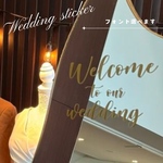 ウェルカムボード𓂃 ステッカー【Welcome to our wedding】 送料無料 ウェディング  ウェルカムミラー 結婚式ステッカー おまけ付き ステッカー オーダーステッカー