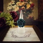 【Rose】（L）黒×緑　指輪