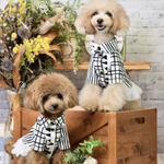 犬服　モノクロ　半袖シンプルシャツ　オーダー