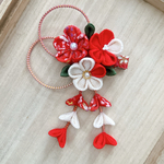 ちりめん つまみ細工 ベビークリップ　七五三  ヘアアクセサリー  髪飾り   お食い初め ひな祭り 浴衣 和装   初節句 お宮参り 夏祭り ひなまつり 七五三髪飾り