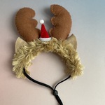 トナカイ🫎カチューシャ(ミニサンタ帽付き)