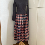 ☆SALE✨播州織　タータンチェック　微起毛ギャザースカート