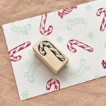 キャンディケインのはんこ［20×40mm］